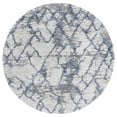 thumbnail image 1 of SAFAVIEH Horizon Milica Abstract Shag Area Rug, Ivory/Blue, 6'7" x 6'7" Round, 1 of 8