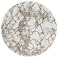 thumbnail image 1 of SAFAVIEH Horizon Milica Abstract Shag Area Rug, Ivory/Gold, 6'7" x 6'7" Round, 1 of 8