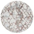 thumbnail image 1 of SAFAVIEH Horizon Milica Abstract Shag Area Rug, Ivory/Rust, 6'7" x 6'7" Round, 1 of 8