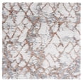 thumbnail image 1 of SAFAVIEH Horizon Milica Abstract Shag Area Rug, Ivory/Rust, 6'7" x 6'7" Square, 1 of 8