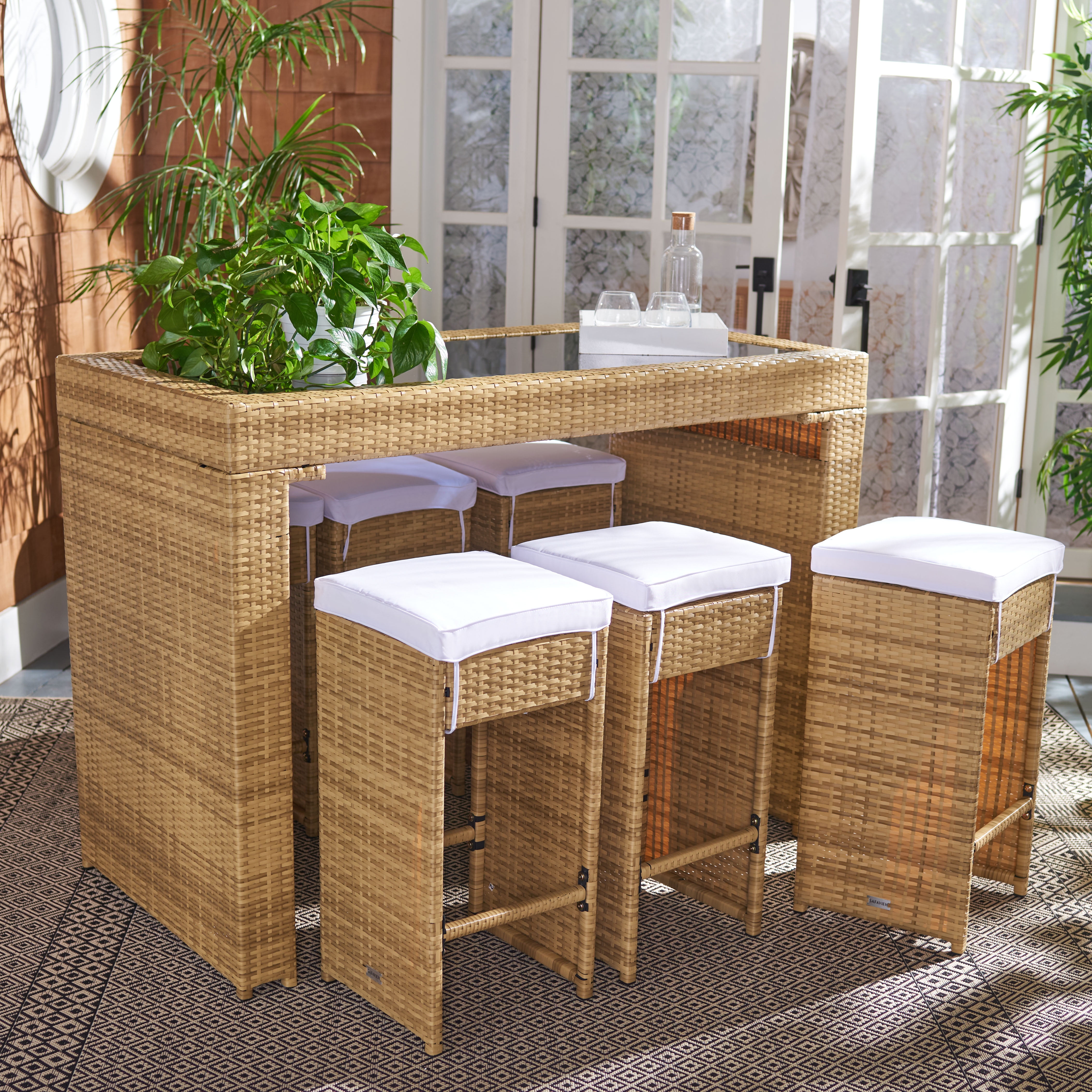 Safavieh outdoor living horus dining set deals