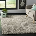 thumbnail image 1 of SAFAVIEH Hudson Adam Chevron Shag Area Rug, Ivory/Grey, 5'1" x 7'6", 1 of 5