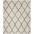 thumbnail image 1 of SAFAVIEH Hudson Adella Geometric Diamonds Shag Area Rug, Ivory/Grey, 6' x 9', 1 of 11