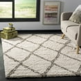 thumbnail image 1 of SAFAVIEH Hudson Adella Geometric Diamonds Shag Area Rug, Ivory/Grey, 9' x 12', 1 of 11