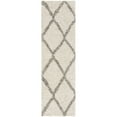 thumbnail image 1 of SAFAVIEH Hudson Adella Geometric Diamonds Shag Runner Rug, Ivory/Grey, 2'3" x 8', 1 of 11