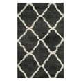 thumbnail image 1 of SAFAVIEH Hudson Aline Geometric Shag Area Rug, Dark Grey/Ivory, 4' x 6', 1 of 12