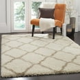 thumbnail image 1 of SAFAVIEH Hudson Aline Geometric Shag Area Rug, Ivory/Beige, 3' x 5', 1 of 12