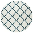 thumbnail image 1 of SAFAVIEH Hudson Aline Geometric Shag Area Rug, Ivory/Slate Blue, 7' x 7' Round, 1 of 10