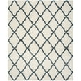 thumbnail image 1 of SAFAVIEH Hudson Aline Geometric Shag Area Rug, Ivory/Slate Blue, 9' x 12', 1 of 12