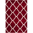 thumbnail image 1 of SAFAVIEH Hudson Aline Geometric Shag Area Rug, Red/Ivory, 5'3" x 7'6", 1 of 8