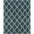 thumbnail image 1 of SAFAVIEH Hudson Aline Geometric Shag Area Rug, Slate Blue/Ivory, 6' x 9', 1 of 12