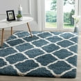 thumbnail image 1 of SAFAVIEH Hudson Aline Geometric Shag Area Rug, Slate Blue/Ivory, 7' x 7' Square, 1 of 12