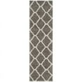 thumbnail image 1 of SAFAVIEH Hudson Aline Geometric Shag Runner Rug, Grey/Ivory, 2'3" x 8', 1 of 12