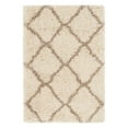 thumbnail image 1 of SAFAVIEH Hudson Aline Geometric Shag Runner Rug, Ivory/Beige, 2'3" x 6', 1 of 12