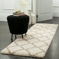 thumbnail image 1 of SAFAVIEH Hudson Aline Geometric Shag Runner Rug, Ivory/Beige, 2'3" x 8', 1 of 6