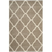 SAFAVIEH Hudson Aline Plush Geometric Shag Area Rug, Beige/Ivory, 2' x 3'