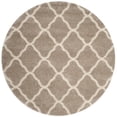 thumbnail image 1 of SAFAVIEH Hudson Aline Plush Geometric Shag Area Rug, Beige/Ivory, 5' x 5' Round, 1 of 9
