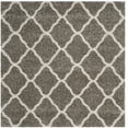 thumbnail image 1 of SAFAVIEH Hudson Aline Plush Geometric Shag Area Rug, Grey/Ivory, 3' x 3' Square, 1 of 6