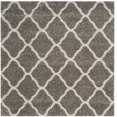 thumbnail image 1 of SAFAVIEH Hudson Aline Plush Geometric Shag Area Rug, Grey/Ivory, 5' x 5' Square, 1 of 6