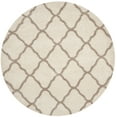 thumbnail image 1 of SAFAVIEH Hudson Aline Plush Geometric Shag Area Rug, Ivory/Beige, 3' x 3' Round, 1 of 5