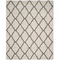 thumbnail image 1 of SAFAVIEH Hudson Aline Plush Geometric Shag Area Rug, Ivory/Grey, 10' x 14', 1 of 6