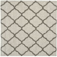 thumbnail image 1 of SAFAVIEH Hudson Aline Plush Geometric Shag Area Rug, Ivory/Grey, 3' x 3' Square, 1 of 6
