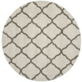 thumbnail image 1 of SAFAVIEH Hudson Aline Plush Geometric Shag Area Rug, Ivory/Grey, 5' x 5' Round, 1 of 6