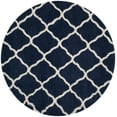 thumbnail image 1 of SAFAVIEH Hudson Aline Plush Geometric Shag Area Rug, Navy/Ivory, 9' x 9' Round, 1 of 5