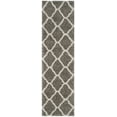 thumbnail image 1 of SAFAVIEH Hudson Aline Plush Geometric Shag Runner Rug, Grey/Ivory, 2'3" x 6', 1 of 6