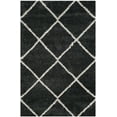 thumbnail image 1 of SAFAVIEH Hudson Amias Geometric Shag Area Rug, Dark Grey/Ivory, 6' x 9', 1 of 11