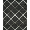 thumbnail image 1 of SAFAVIEH Hudson Amias Geometric Shag Area Rug, Dark Grey/Ivory, 8' x 10', 1 of 11