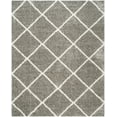 thumbnail image 1 of SAFAVIEH Hudson Amias Geometric Shag Area Rug, Grey/Ivory, 10' x 14', 1 of 11
