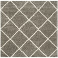 thumbnail image 1 of SAFAVIEH Hudson Amias Geometric Shag Area Rug, Grey/Ivory, 7' x 7' Square, 1 of 11