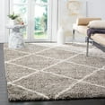 thumbnail image 1 of SAFAVIEH Hudson Amias Geometric Shag Area Rug, Grey/Ivory, 9' x 9' Square, 1 of 12