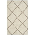 thumbnail image 1 of SAFAVIEH Hudson Amias Geometric Shag Area Rug, Ivory/Beige, 3' x 5', 1 of 9