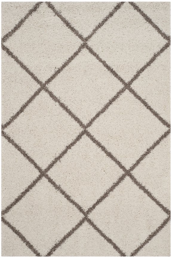 Hudson Amias Geometric Shag Area Rug, Ivory/Beige, 9' x 12'