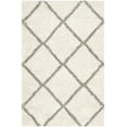 thumbnail image 1 of SAFAVIEH Hudson Amias Geometric Shag Area Rug, Ivory/Grey, 4' x 6', 1 of 11