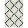 thumbnail image 1 of SAFAVIEH Hudson Amias Geometric Shag Area Rug, Ivory/Slate Blue, 2' x 3', 1 of 11