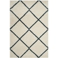 thumbnail image 1 of SAFAVIEH Hudson Amias Geometric Shag Area Rug, Ivory/Slate Blue, 5'1" x 7'6", 1 of 12
