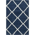 thumbnail image 1 of SAFAVIEH Hudson Amias Geometric Shag Area Rug, Navy/Ivory, 4' x 6', 1 of 11