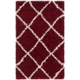 thumbnail image 1 of SAFAVIEH Hudson Amias Geometric Shag Area Rug, Red/Ivory, 2'3" x 3'9", 1 of 11