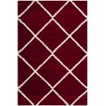 thumbnail image 1 of SAFAVIEH Hudson Amias Geometric Shag Area Rug, Red/Ivory, 6' x 9', 1 of 11