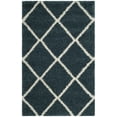 thumbnail image 1 of SAFAVIEH Hudson Amias Geometric Shag Area Rug, Slate Blue/Ivory, 4' x 6', 1 of 11