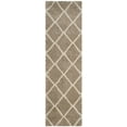 thumbnail image 1 of SAFAVIEH Hudson Amias Geometric Shag Runner Rug, Beige/Ivory, 2'3" x 10', 1 of 9