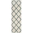 thumbnail image 1 of SAFAVIEH Hudson Amias Geometric Shag Runner Rug, Ivory/Slate Blue, 2'3" x 10', 1 of 9