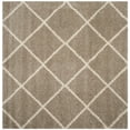 thumbnail image 1 of SAFAVIEH Hudson Amias Plush Geometric Shag Area Rug, Beige/Ivory, 5' x 5' Square, 1 of 8
