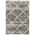 thumbnail image 1 of SAFAVIEH Hudson Amias Plush Geometric Shag Area Rug, Distressed Grey/Ivory, 4' x 6', 1 of 9