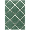 thumbnail image 1 of SAFAVIEH Hudson Amias Plush Geometric Shag Area Rug, Green/Ivory, 5'1" x 7'6", 1 of 8