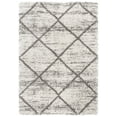 thumbnail image 1 of SAFAVIEH Hudson Amias Plush Geometric Shag Area Rug, Grey/Beige, 10' x 14', 1 of 8