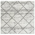 thumbnail image 1 of SAFAVIEH Hudson Amias Plush Geometric Shag Area Rug, Grey/Beige, 7' x 7' Square, 1 of 8
